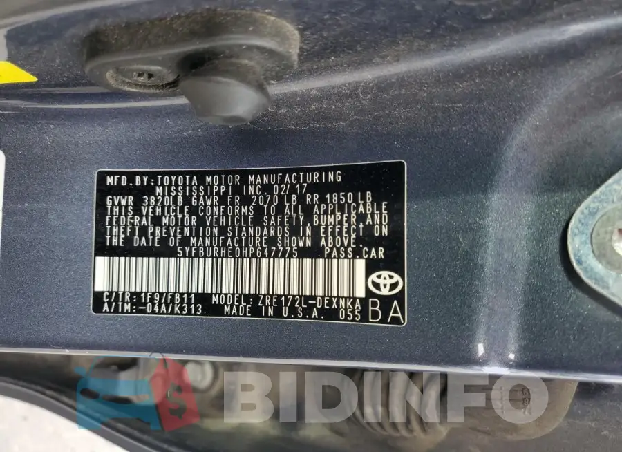 5YFBURHE0HP647775 Photo# 12