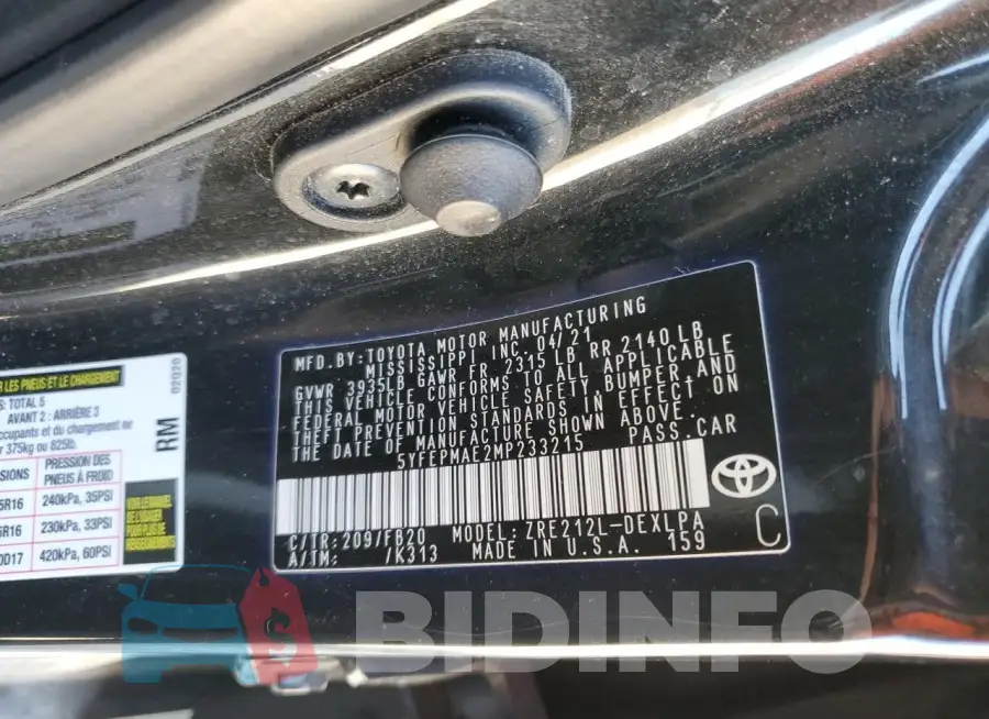5YFEPMAE2MP233215 Photo# 12