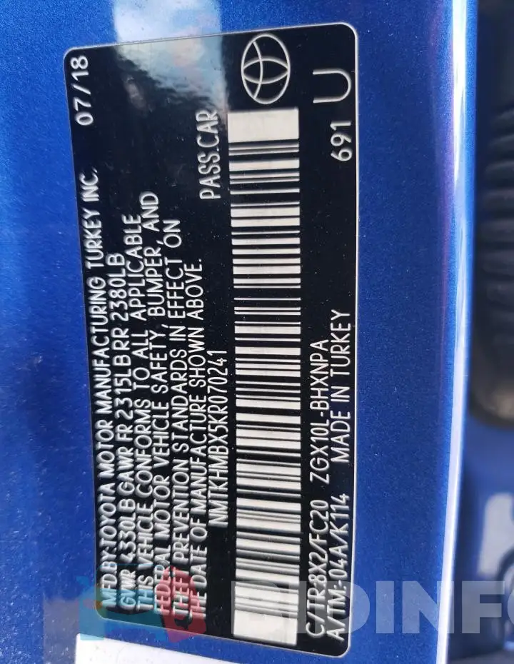 NMTKHMBX5KR070241 Photo# 12