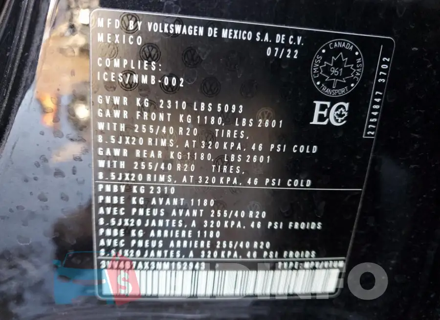 3VV4B7AX3NM152943 Photo# 13