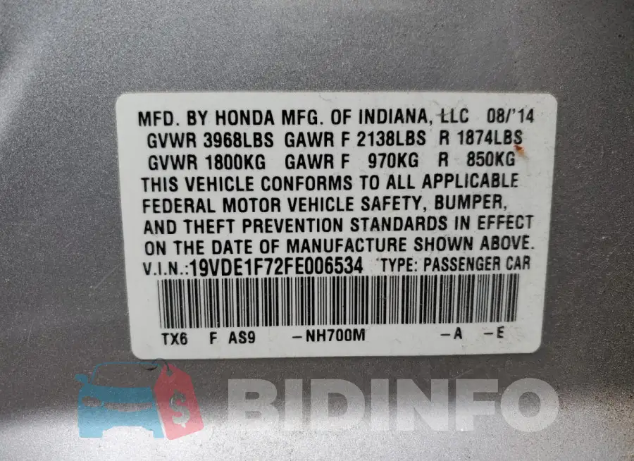 19VDE1F72FE006534 Photo# 12