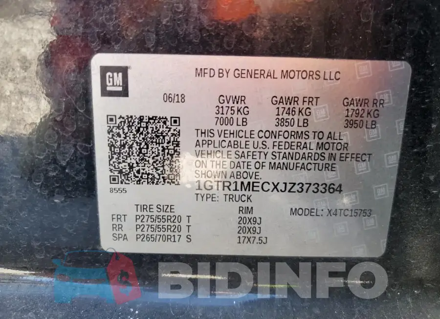 1GTR1MECXJZ373364 Photo# 12
