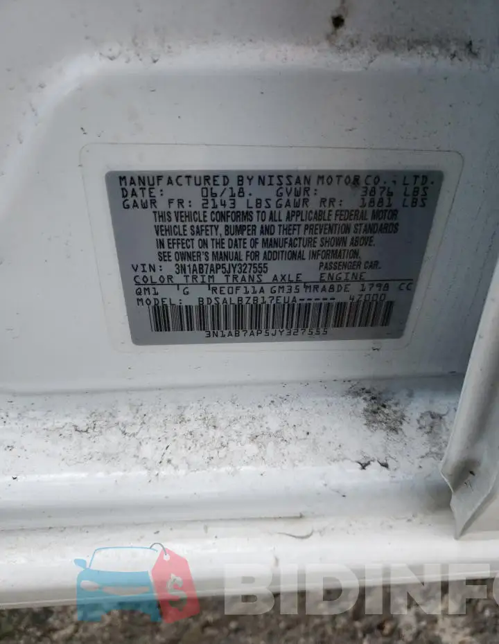 3N1AB7AP5JY327555 Photo# 12