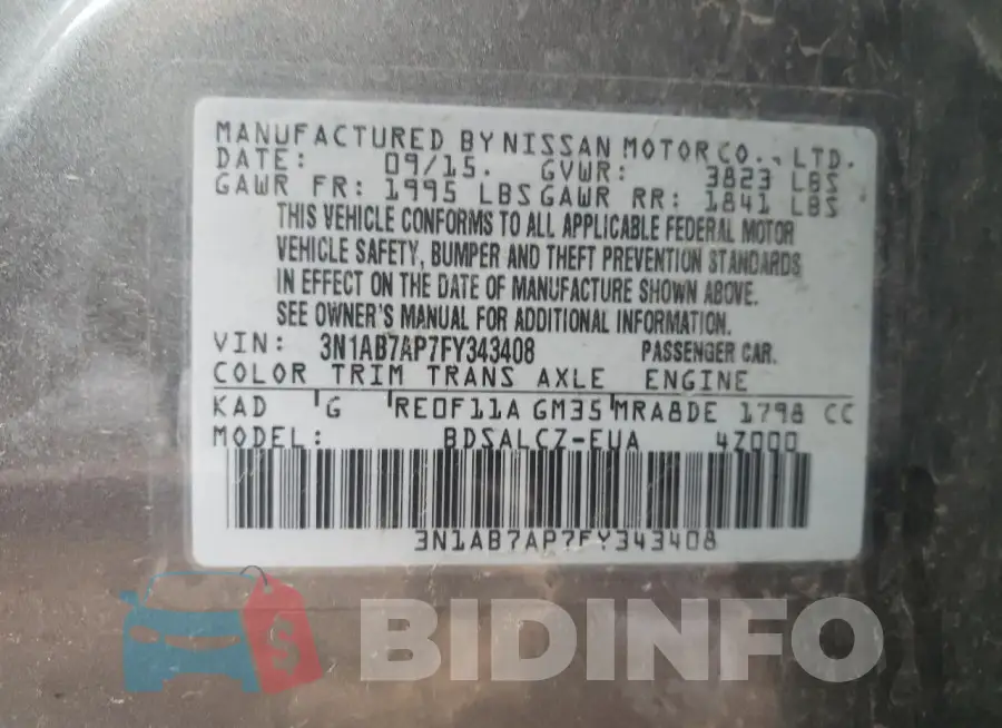 3N1AB7AP7FY343408 Photo# 12