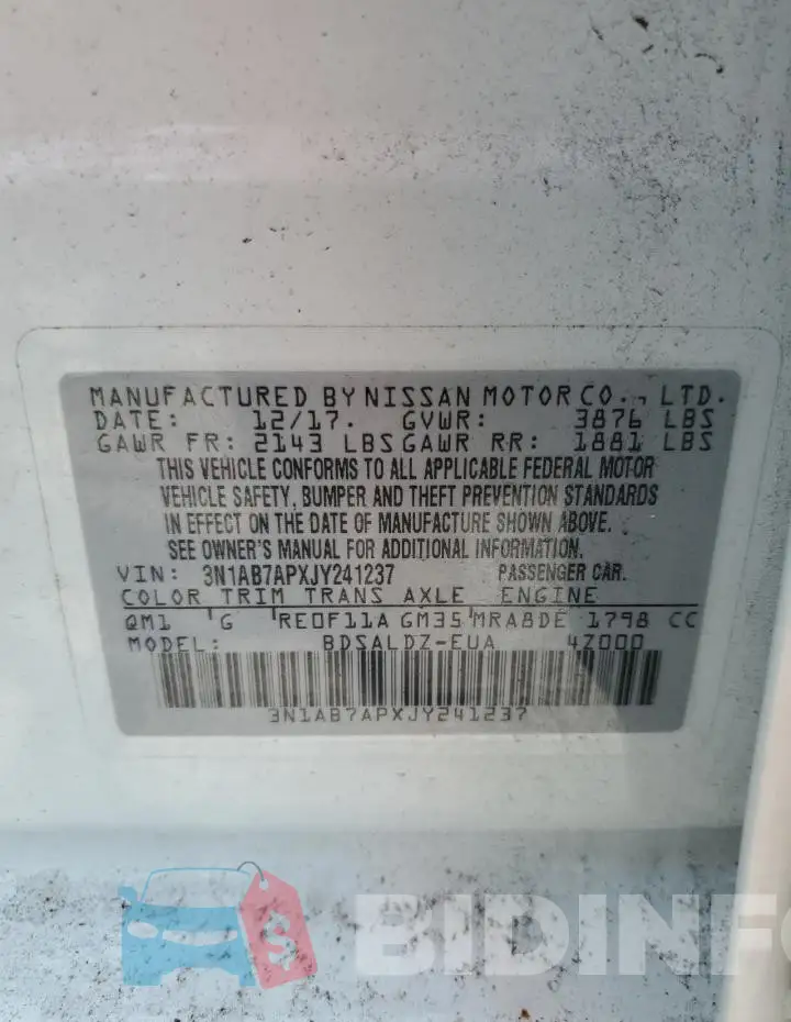3N1AB7APXJY241237 Photo# 13