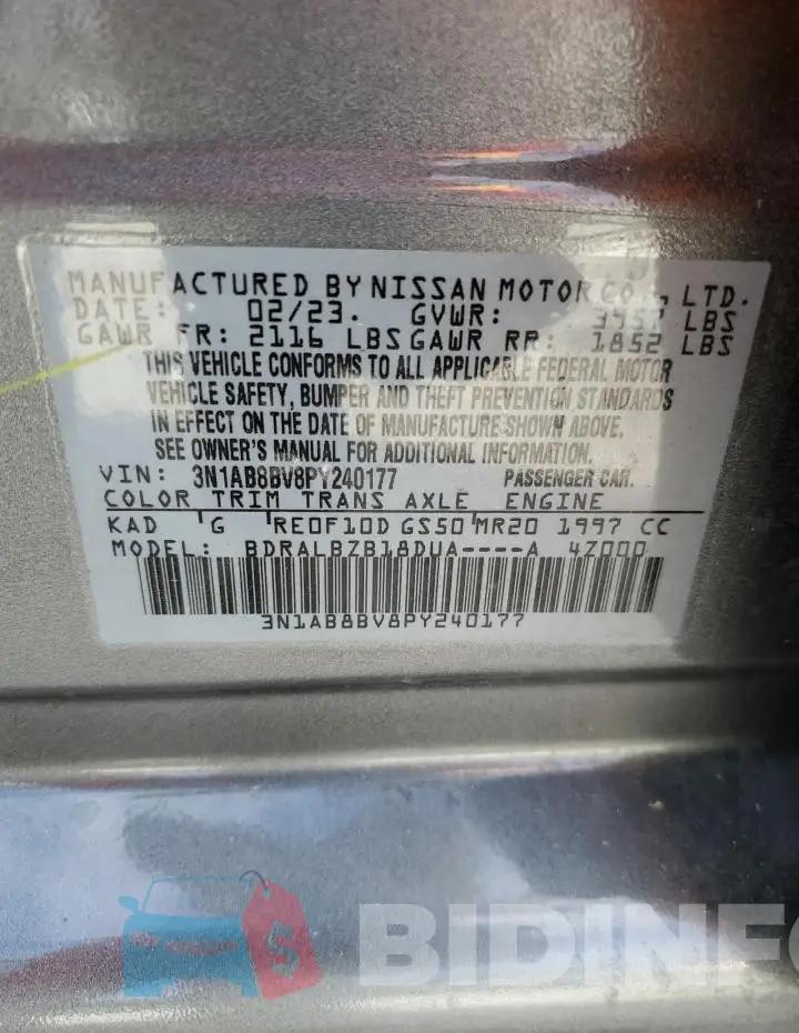 3N1AB8BV8PY240177 Photo# 12
