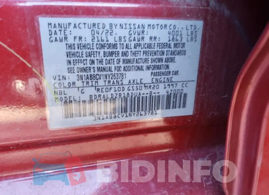 3N1AB8CV1NY263781 Photo# 12