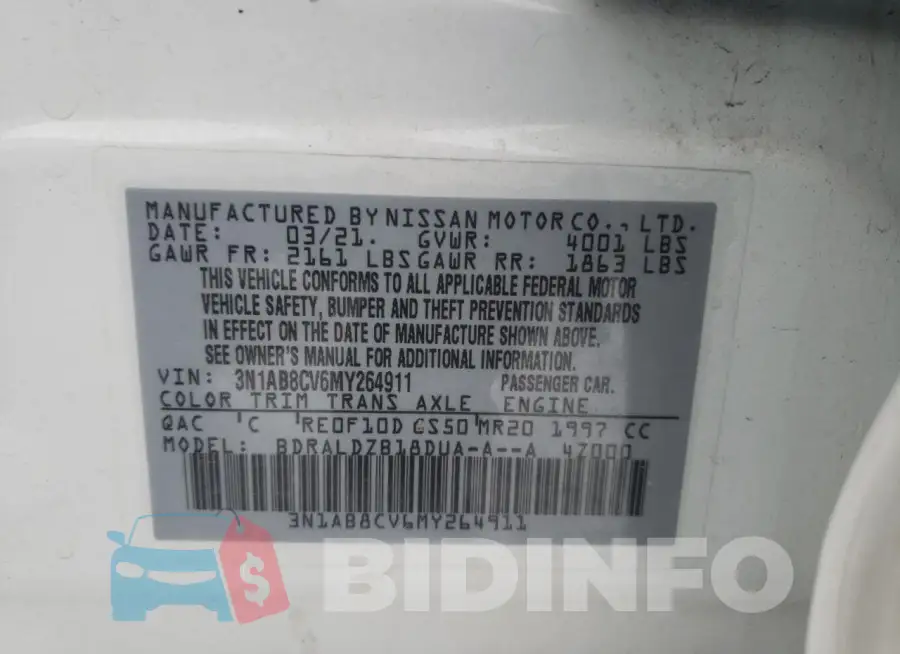 3N1AB8CV6MY264911 Photo# 12