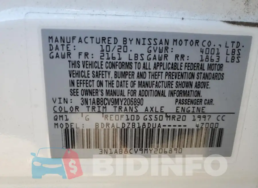 3N1AB8CV9MY206890 Photo# 12