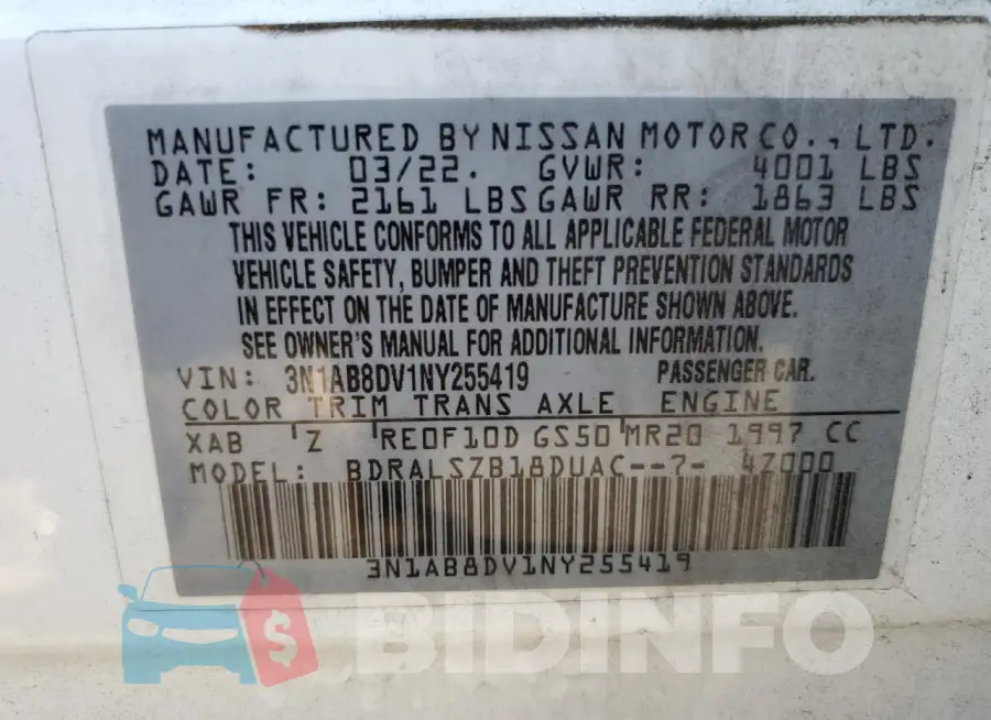 3N1AB8DV1NY255419 Photo# 12