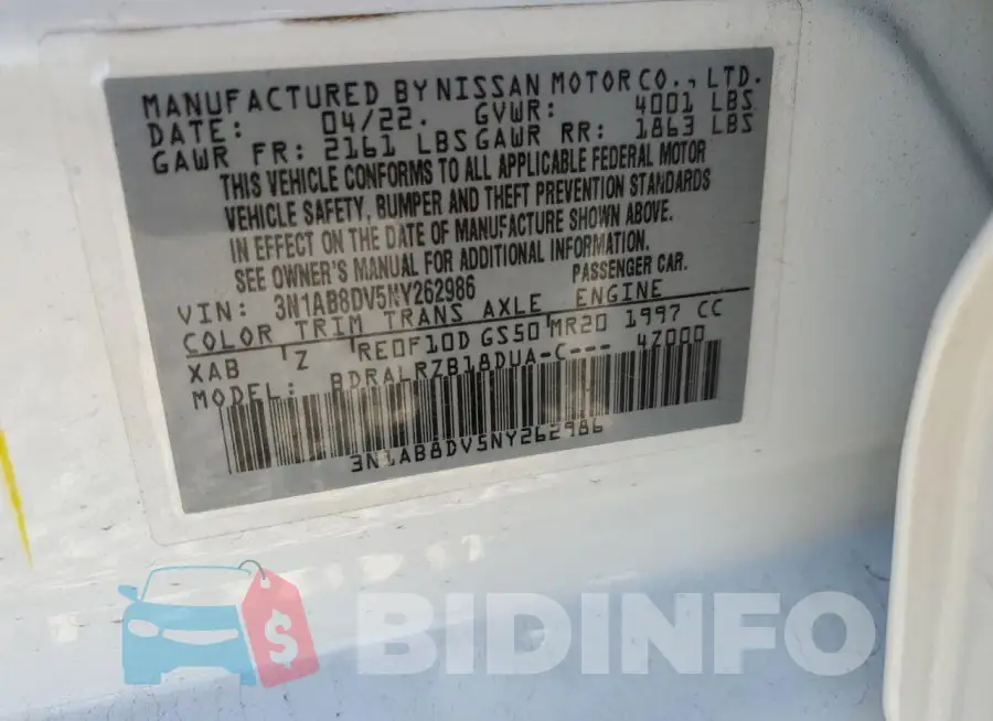 3N1AB8DV5NY262986 Photo# 13
