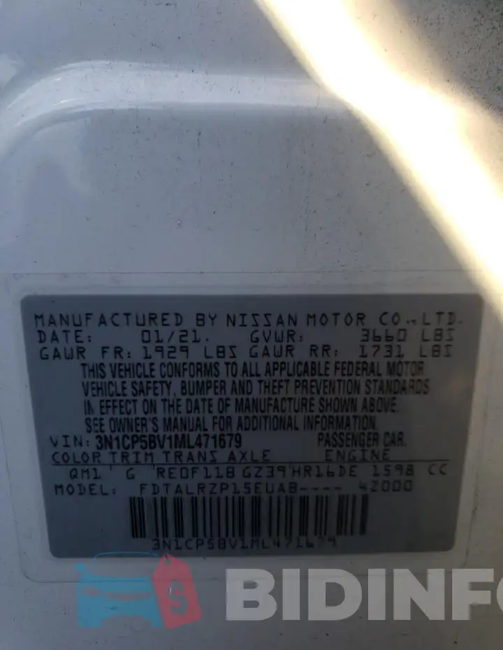 3N1CP5BV1ML471679 Photo# 12
