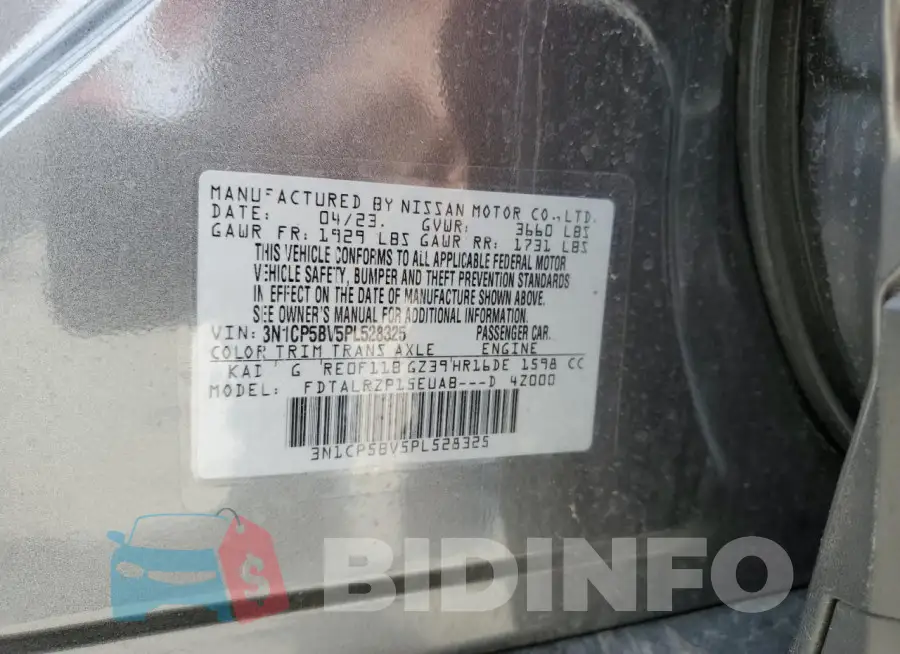 3N1CP5BV5PL528325 Photo# 14