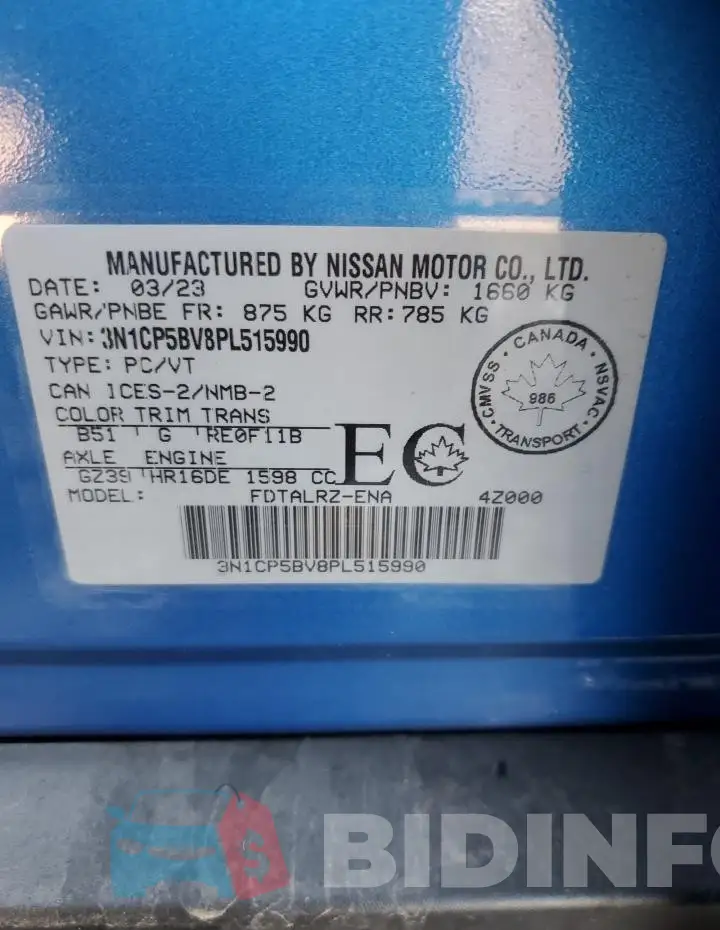 3N1CP5BV8PL515990 Photo# 14