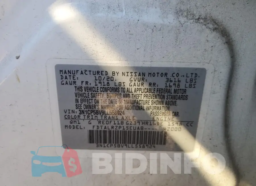 3N1CP5BV9LL558924 Photo# 12