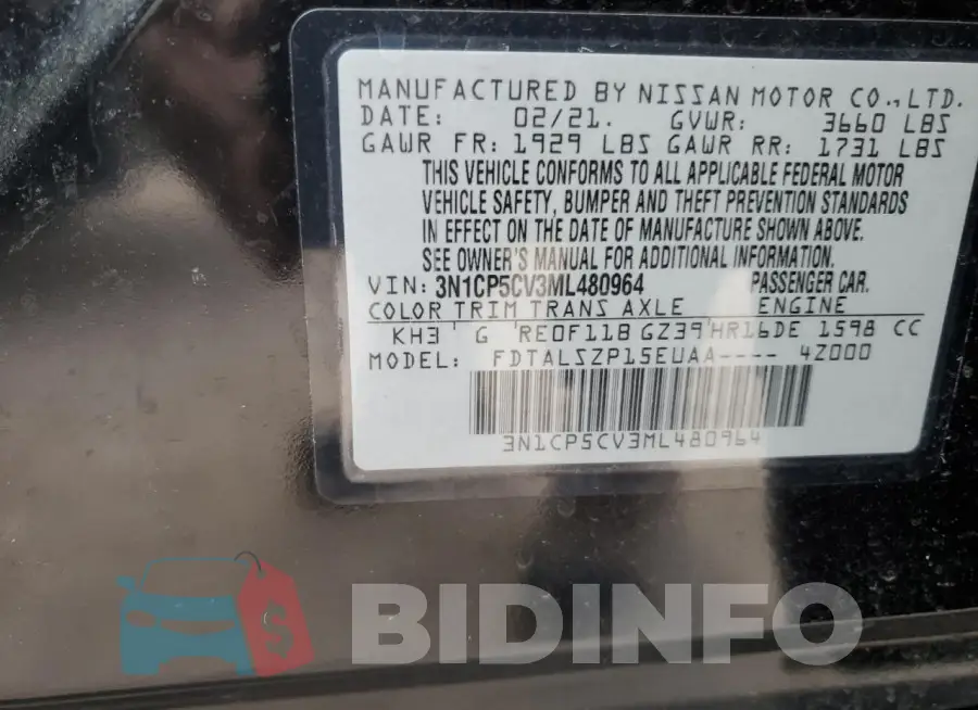 3N1CP5CV3ML480964 Photo# 12