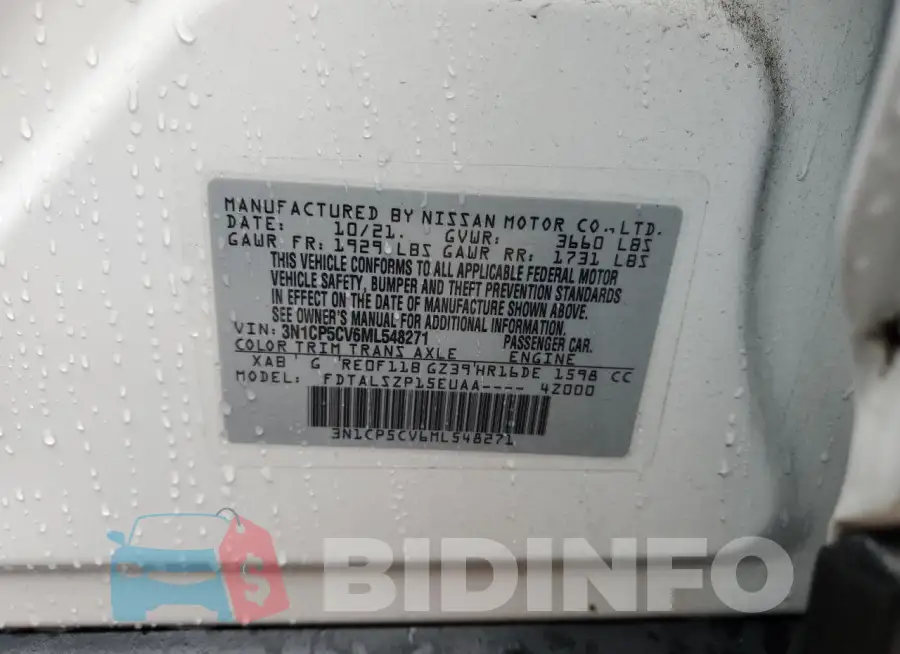 3N1CP5CV6ML548271 Photo# 13