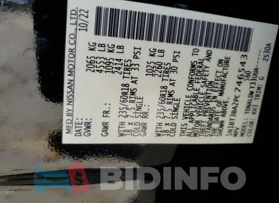 5N1BT3BA2PC746543 Photo# 13