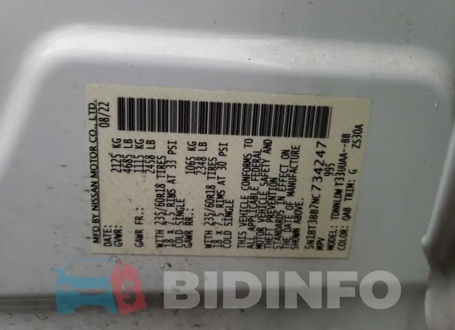 5N1BT3BB7NC734247 Photo# 14