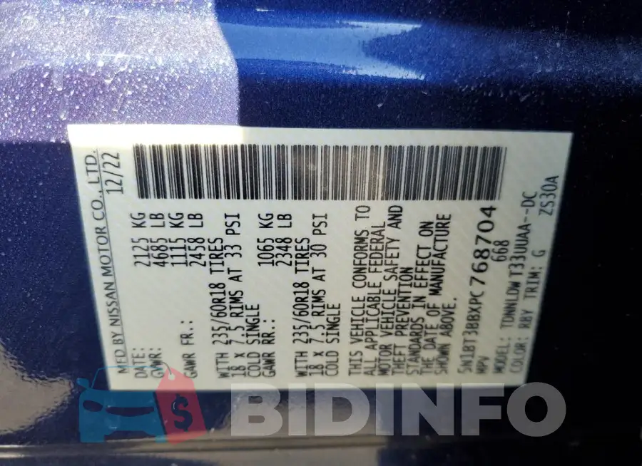 5N1BT3BBXPC768704 Photo# 13