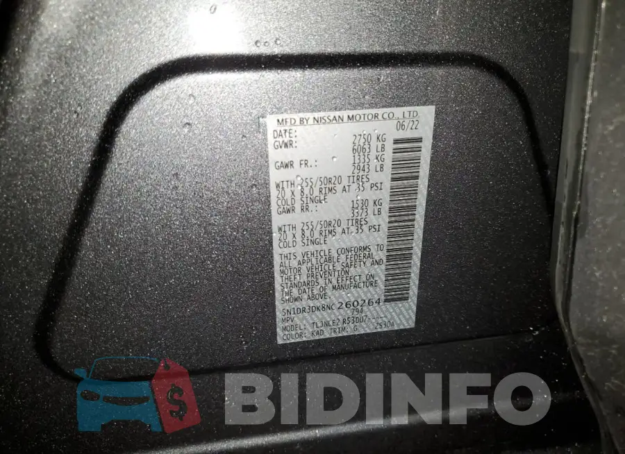 5N1DR3DK8NC260264 Photo# 13