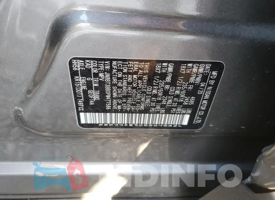 JN8BT3BB0PW477586 Photo# 12