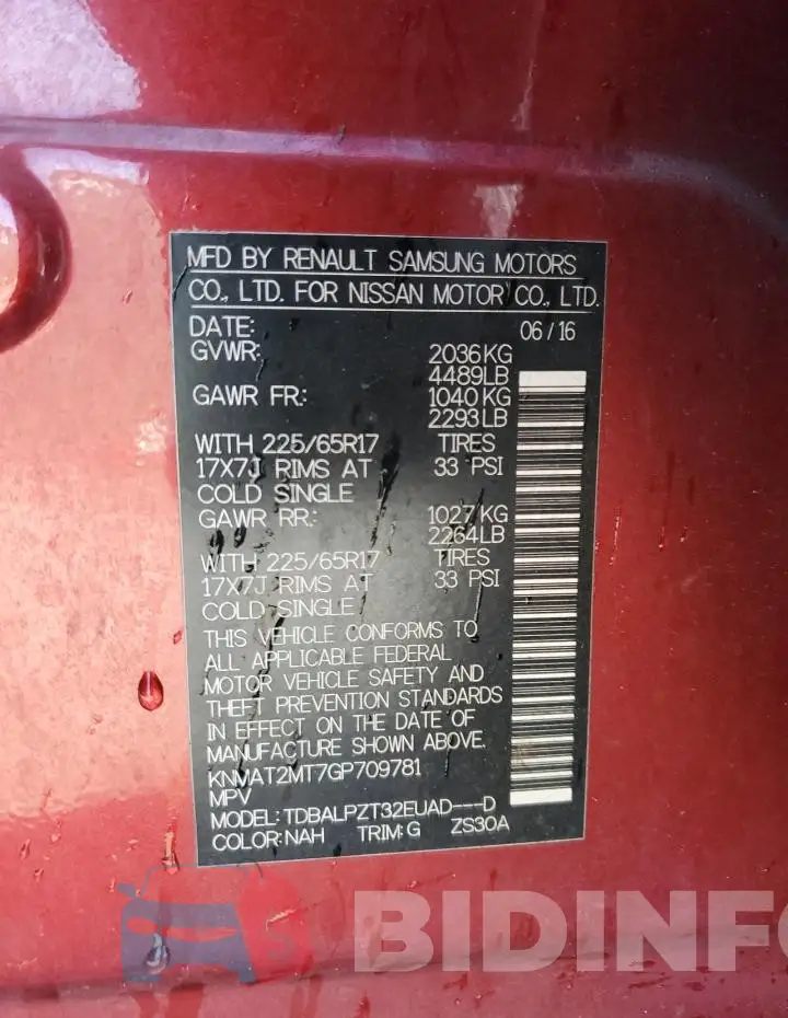 KNMAT2MT7GP709781 Photo# 13