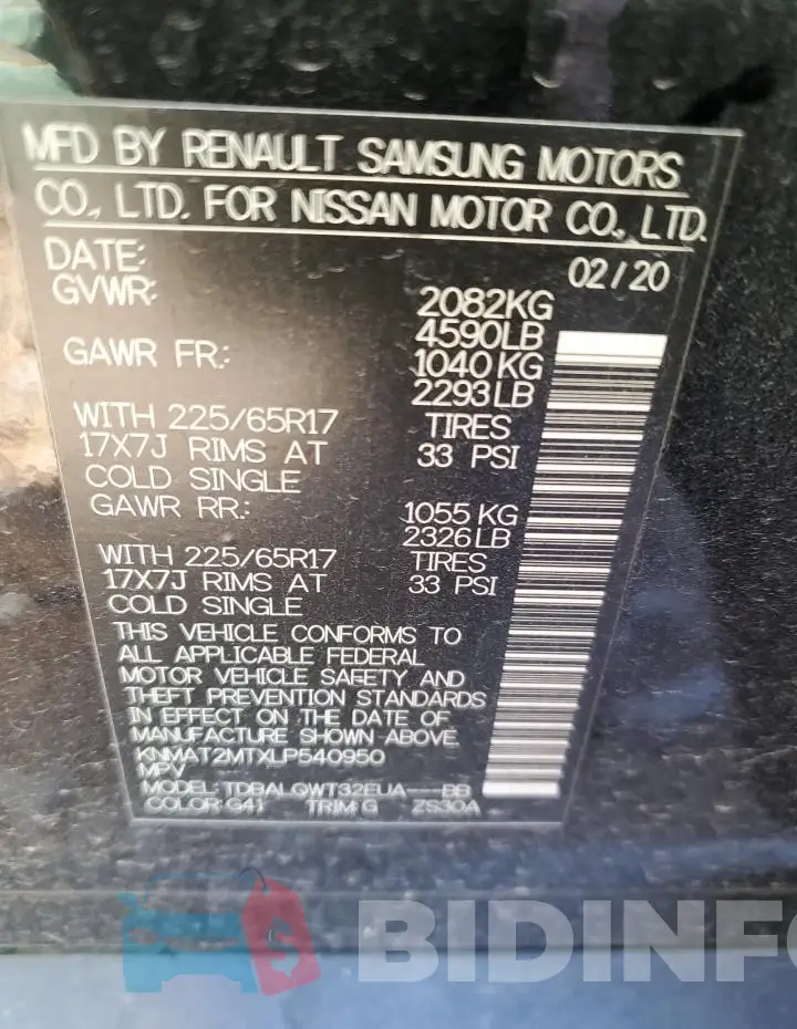 KNMAT2MTXLP540950 Photo# 13