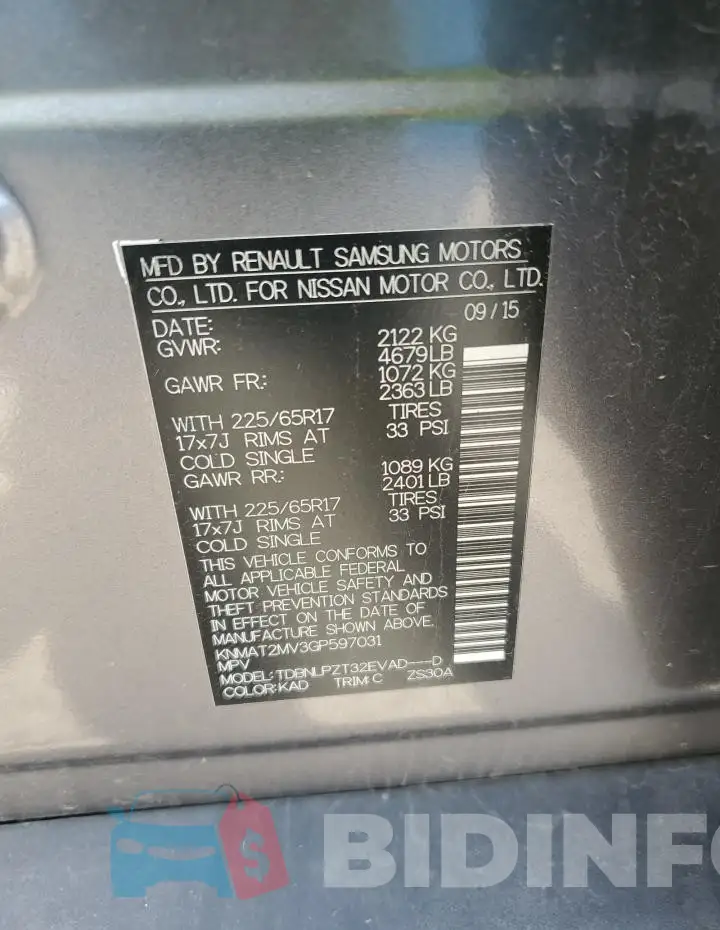 KNMAT2MV3GP597031 Photo# 12
