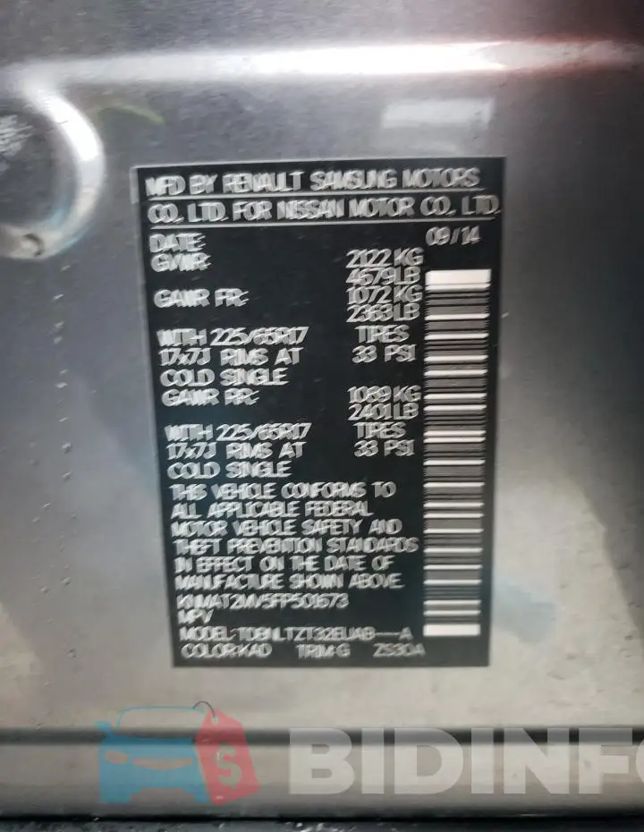 KNMAT2MV5FP501673 Photo# 12