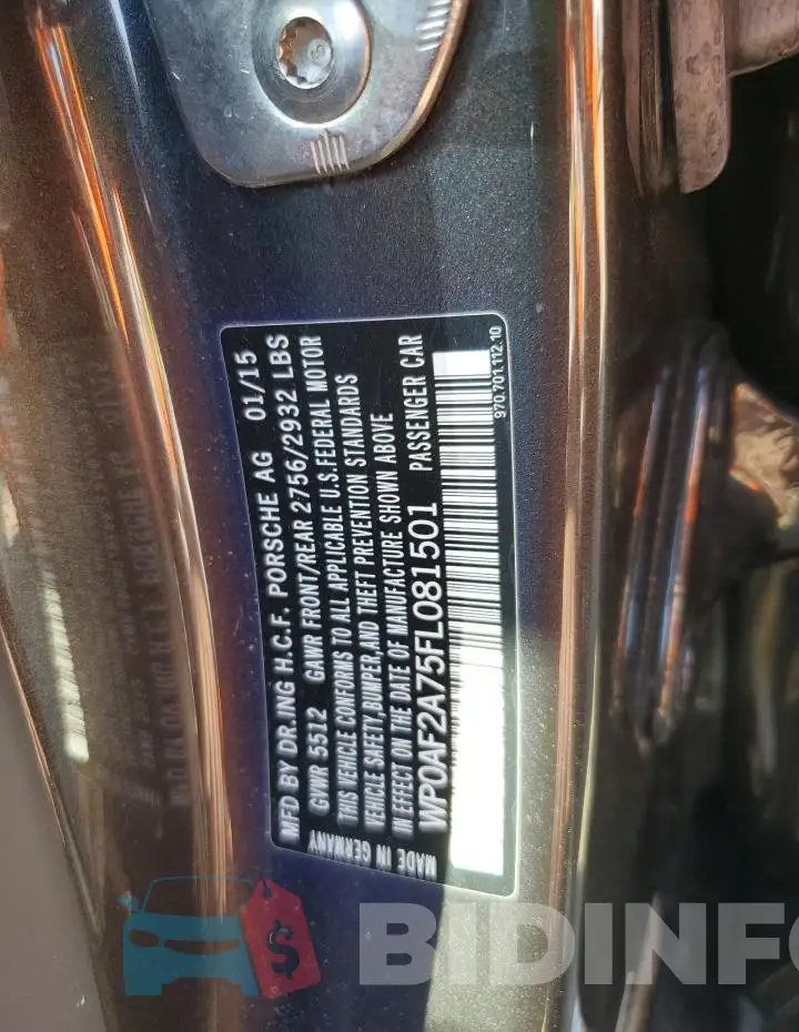WP0AF2A75FL081501 Photo# 12