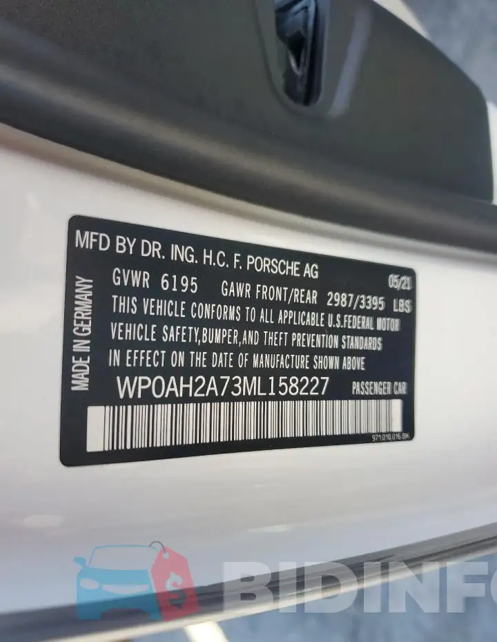 WP0AH2A73ML158227 Photo# 13