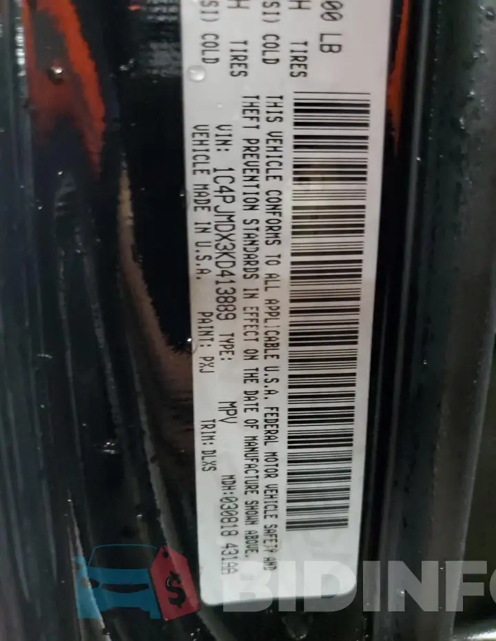 1C4PJMDX3KD413889 Photo# 13