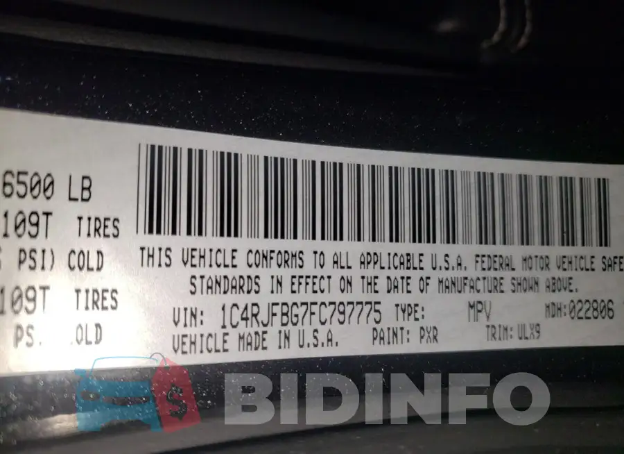 1C4RJFBG7FC797775 Photo# 12