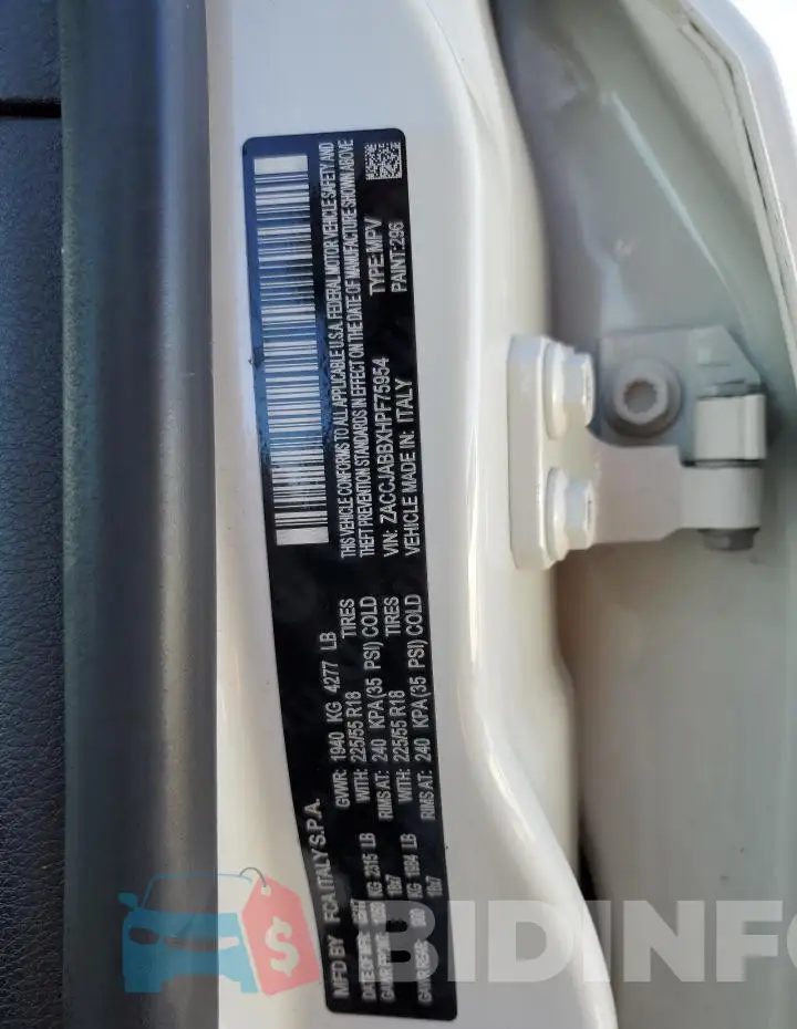 ZACCJABBXHPF75954 Photo# 12