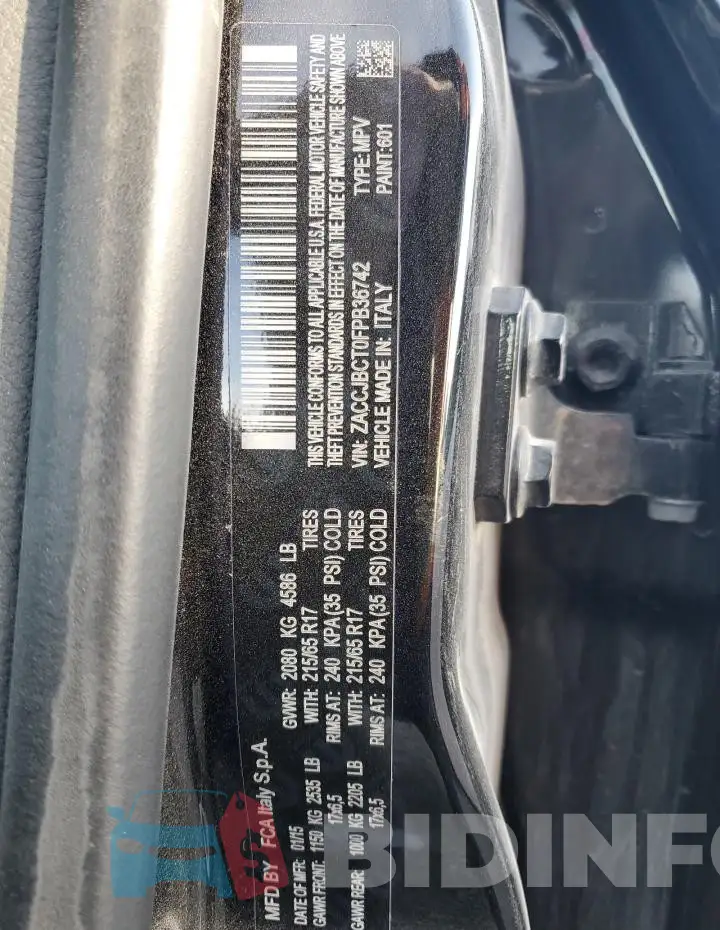 ZACCJBCT0FPB36742 Photo# 12