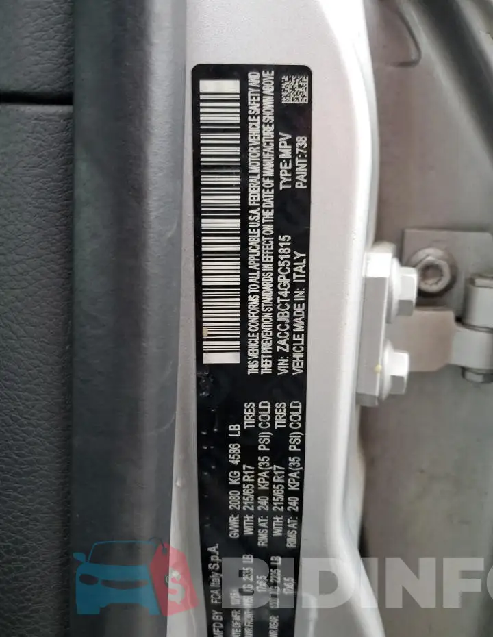 ZACCJBCT4GPC51815 Photo# 12