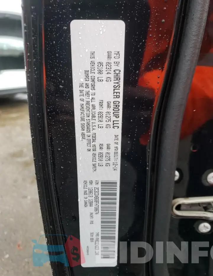 2C3CDXBG8FH738674 Photo# 12