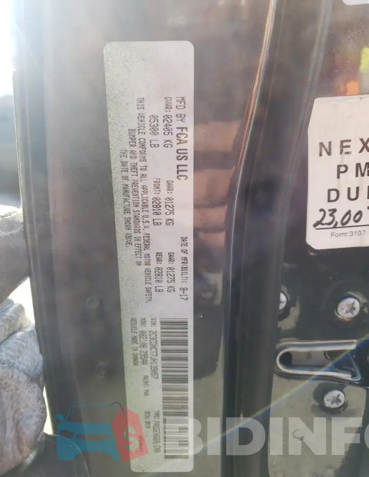 2C3CDXCT7JH139057 Photo# 12