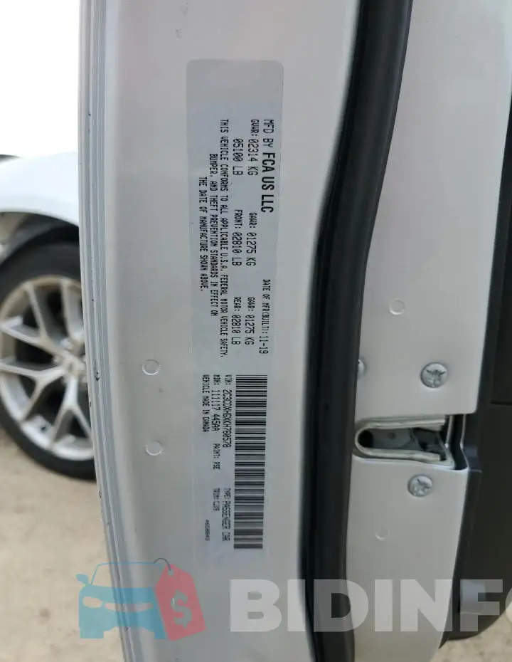 2C3CDXHGXKH760578 Photo# 13