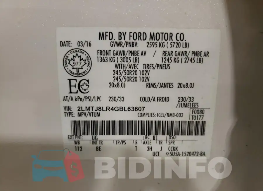 2LMTJ8LR4GBL63607 Photo# 12