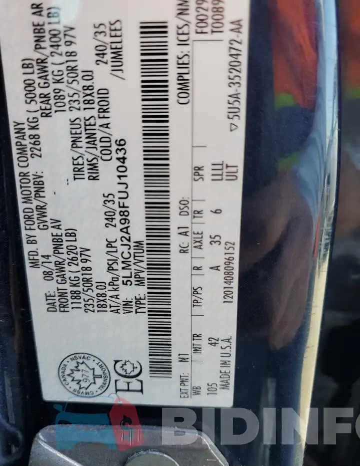 5LMCJ2A98FUJ10436 Photo# 12
