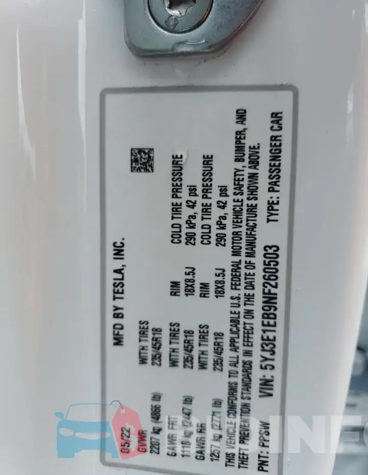 5YJ3E1EB9NF260503 Photo# 13