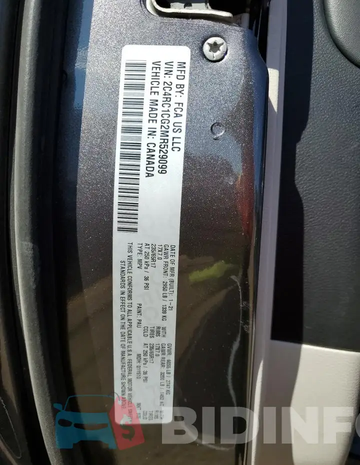 2C4RC1CG2MR529099 Photo# 12