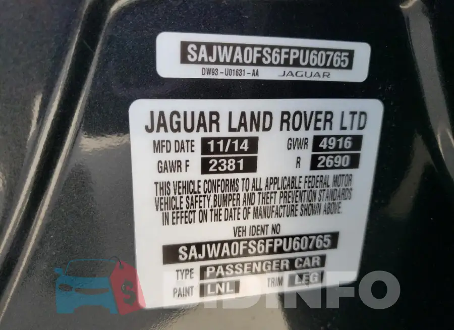 SAJWA0FS6FPU60765 Photo# 12