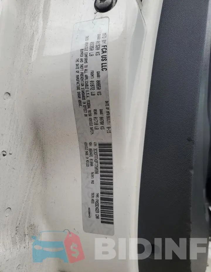 3C3CFFFH3FT750598 Photo# 12