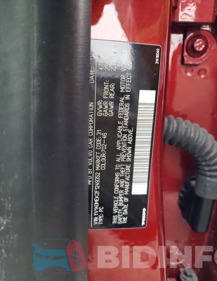 YV140MEK2F1249352 Photo# 12