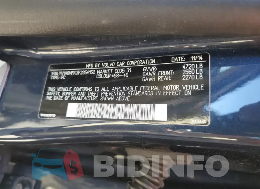 YV140MFK3F2354152 Photo# 12