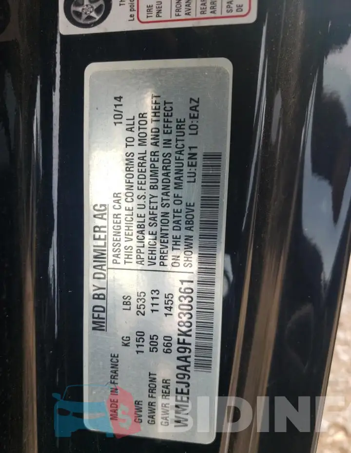 WMEEJ9AA9FK830361 Photo# 12