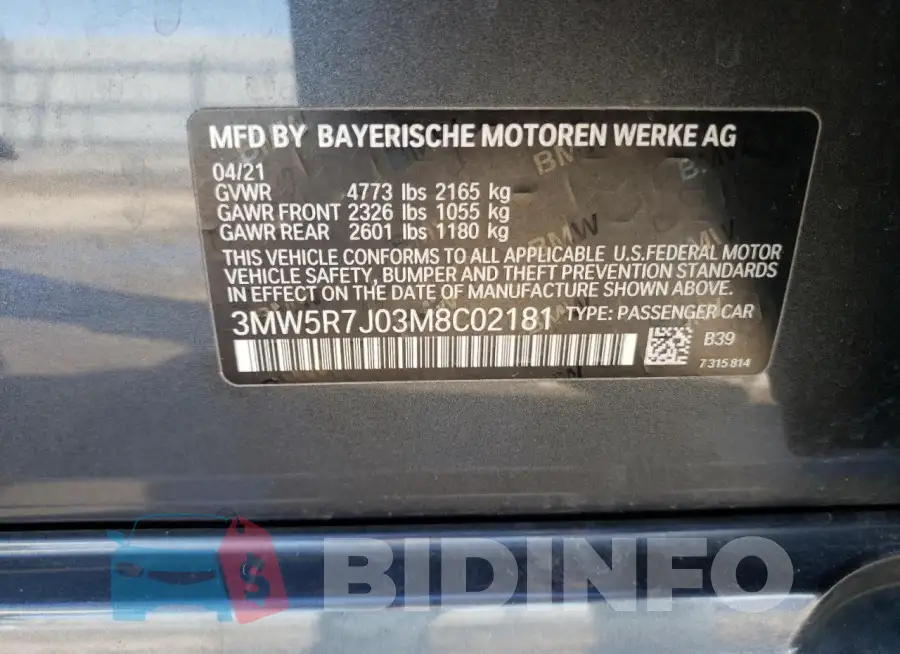 3MW5R7J03M8C02181 Photo# 12